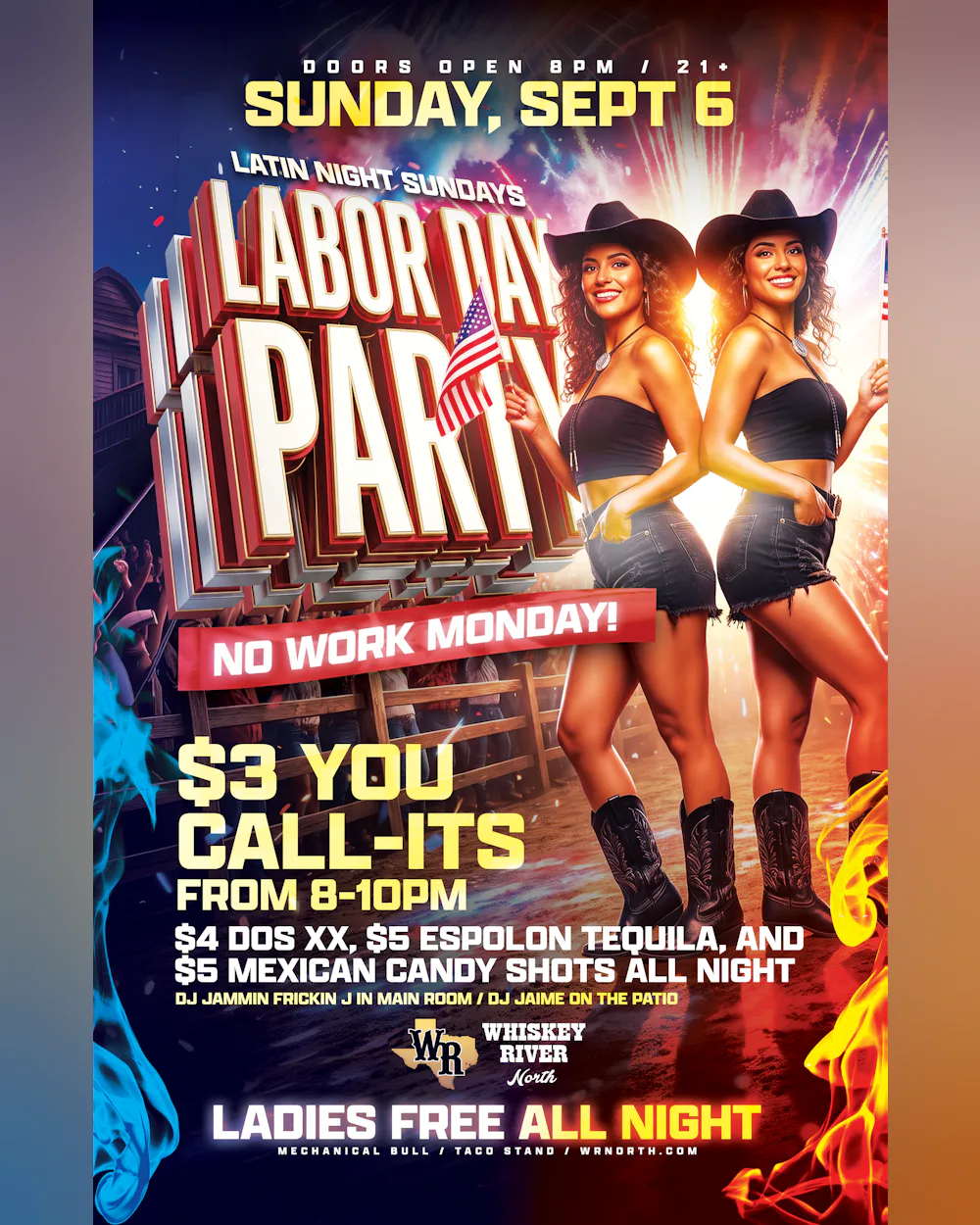 Sunday - Latin Night Sunday - Pre Labor Day Party (No work Monday)