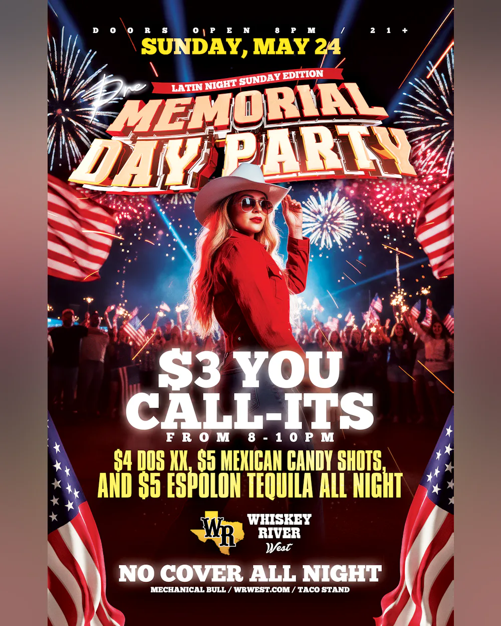 Sunday - Latin Night Sunday - Pre Memorial Day Party