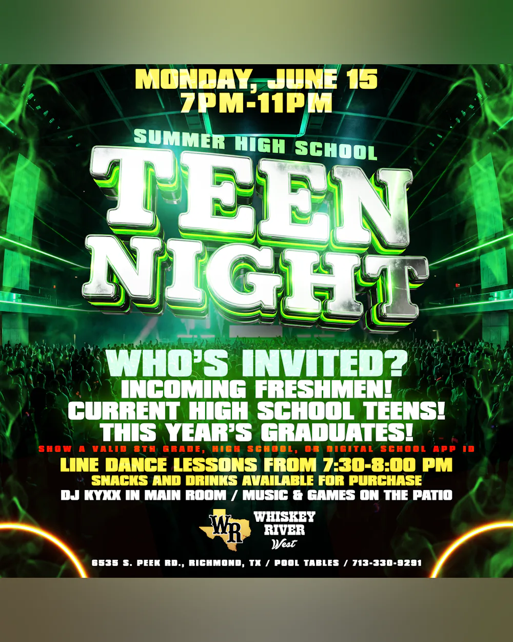 Monday - High School Teen Night